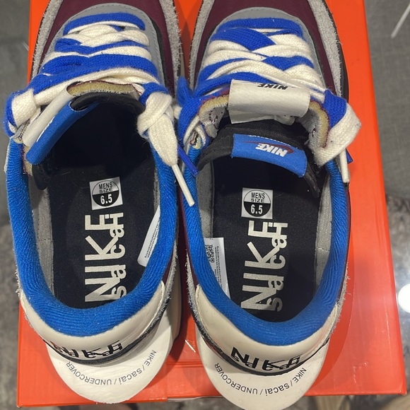 Nike Sacai LD Waffle Maroon/ Team Royal - Picture 3 of 8